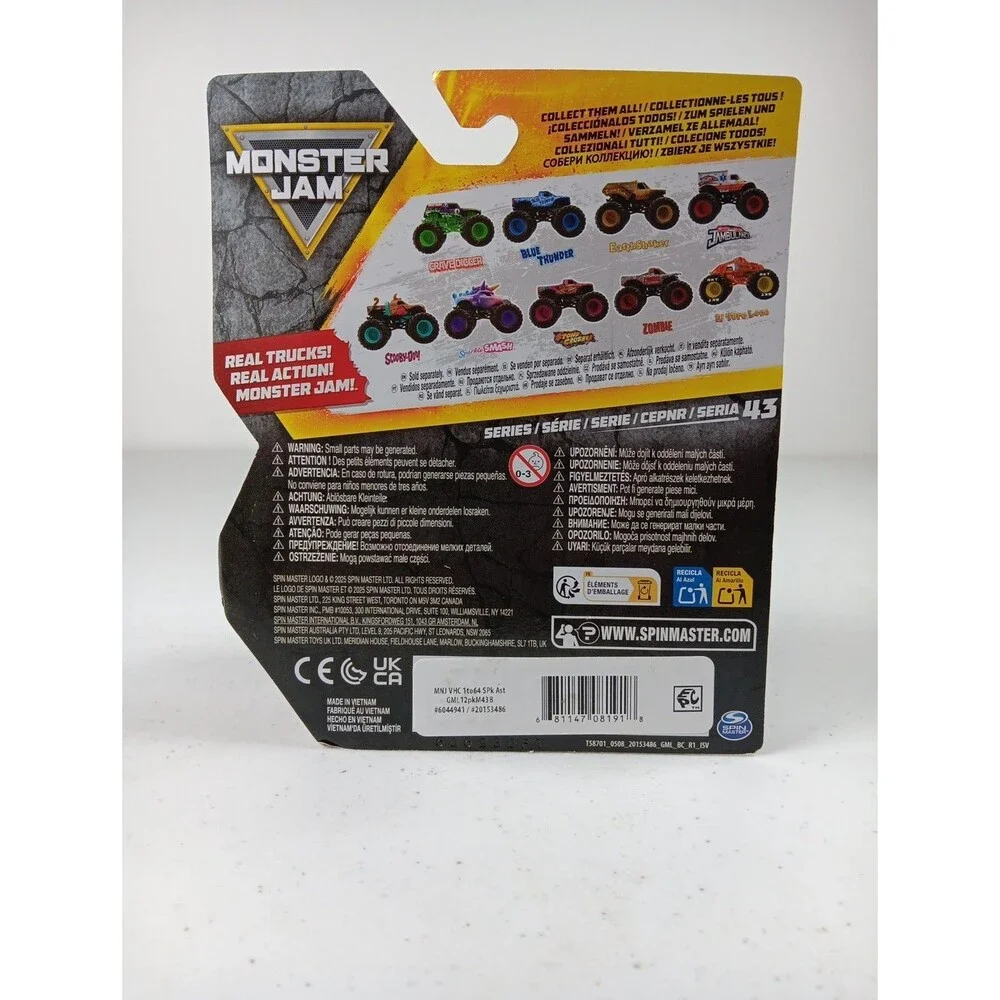 2025 Monster Jam Truck SPARKLE SMASH Legacy 1:64 Series 43 New Release